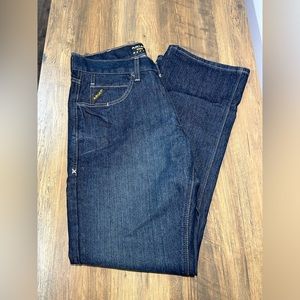 Ariat M5 Rebar Jeans Mens 32x32 Blue Straight Leg Dark Wash Denim Loop Lock